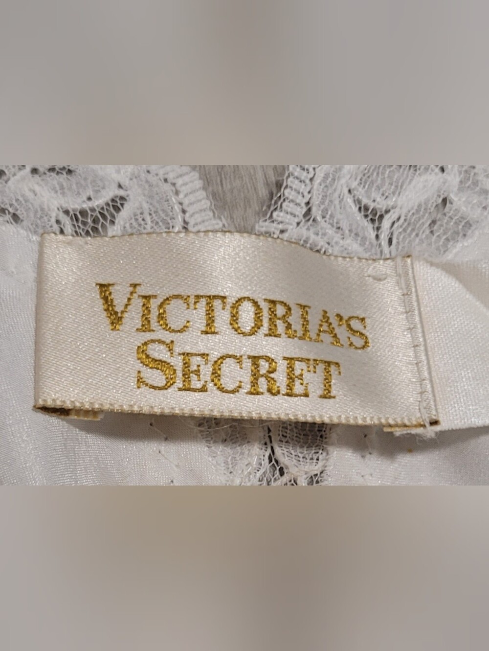 Vintage Victoria's Secret Gold Label Lace Nightgown Slip Dress White Size Small - Picture 7 of 15
